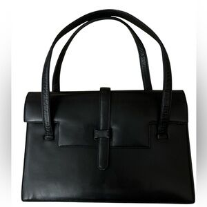 Vintage Lucille de Paris black leather handbag